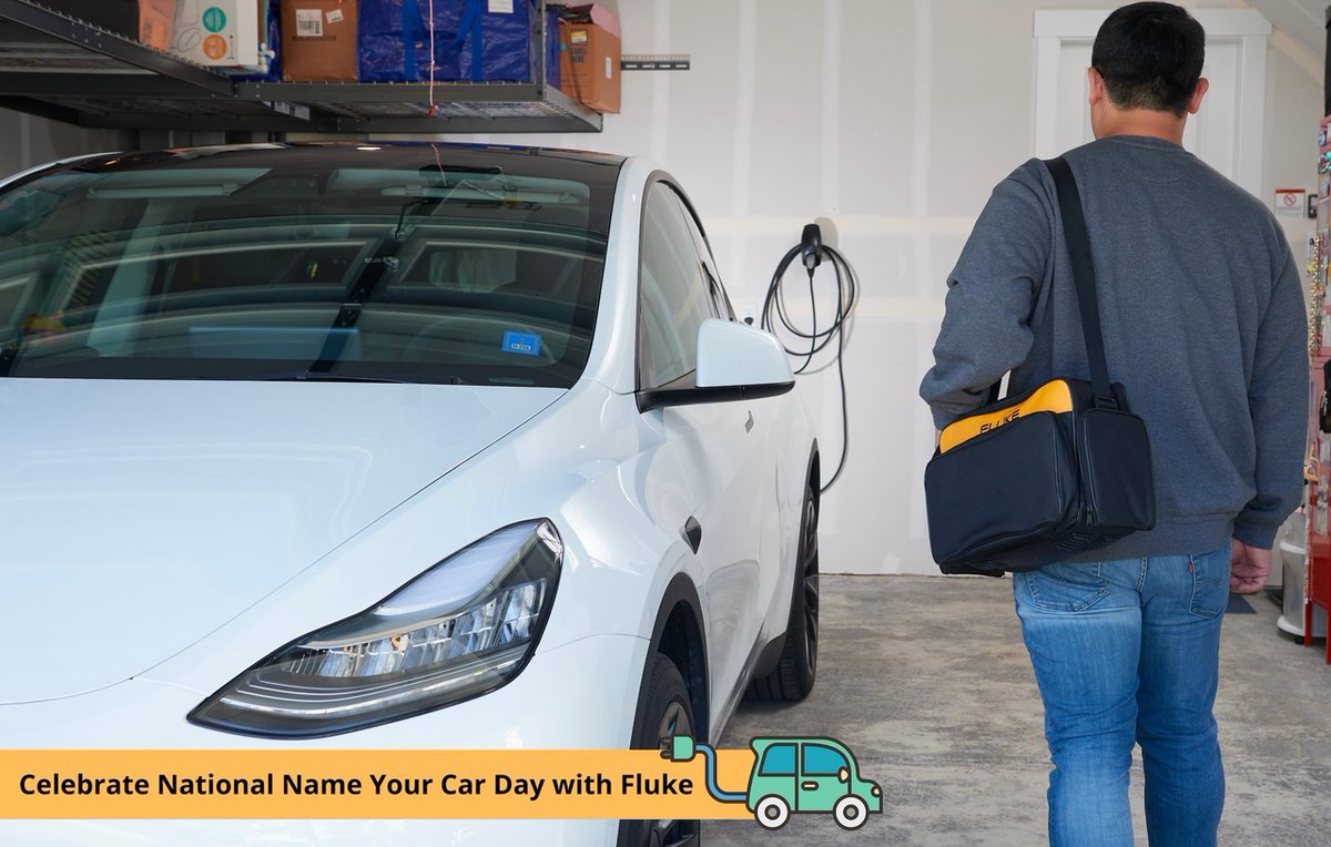 FlukeCorp's tweet photo. It's #NationalNameYourCarDay 🚗!
Whether your ride is "Lightning" or "Thunderbolt," keep it in top shape with our #EV tools. 🔧 Check them out here: https://t.co/suehMAeD7q
And share your car’s name in the comments below!
#FlukeEVtools #EVchargers https://t.co/Y9IHhcHd3t