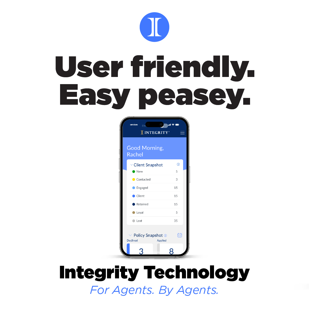 IntegrityMG's tweet photo. AGENTS: Integrity Technology provides you with user-friendly dashboards and convenient task lists, so you always know which steps come next in helping clients. Discover how our technology drives success at https://t.co/0jE1nvY3g8.

#IntegrityTechnology #Integrity #MoreEffective https://t.co/M3mcWiU4Wu