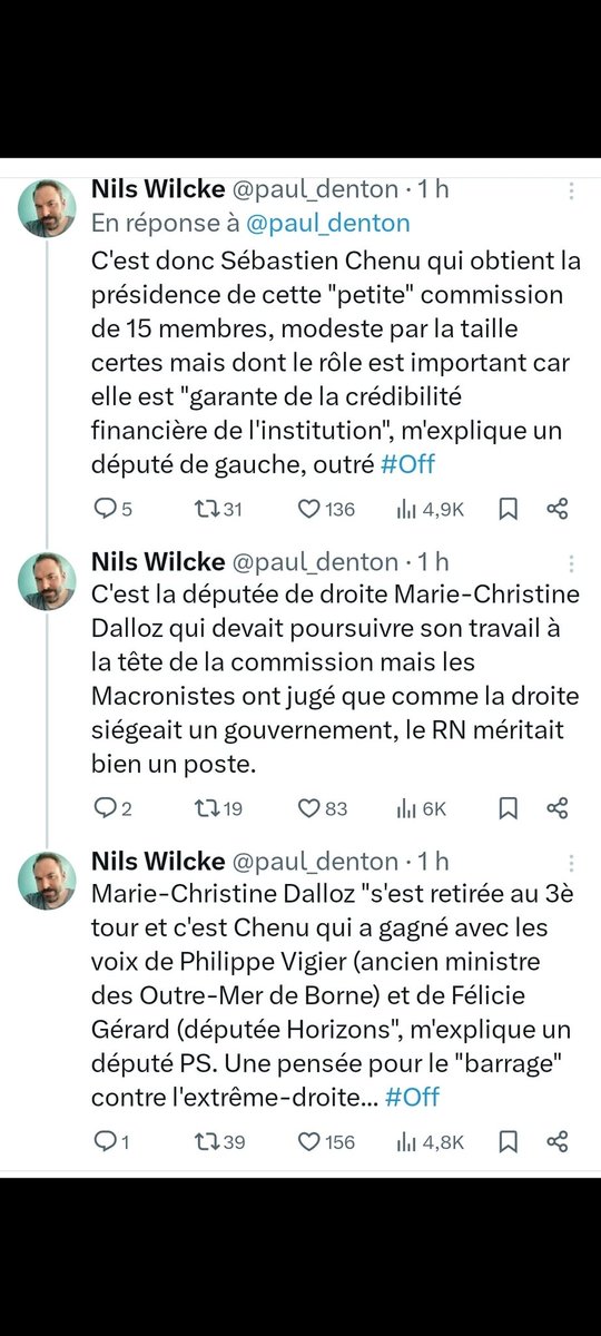 karima_chouia's tweet photo. Vous voulez des nouvelles de Félicie Gérard, la députée renaissance, devenue Horizons, de la 7eme circo du Nord ????

Elle a voté pour Sébastien Chenu (RN), président de commission ⬇️

On repassera pour le barrage républicain 🤬 
Toute honte bue 
Indignité totale https://t.co/1fvAuRC21X