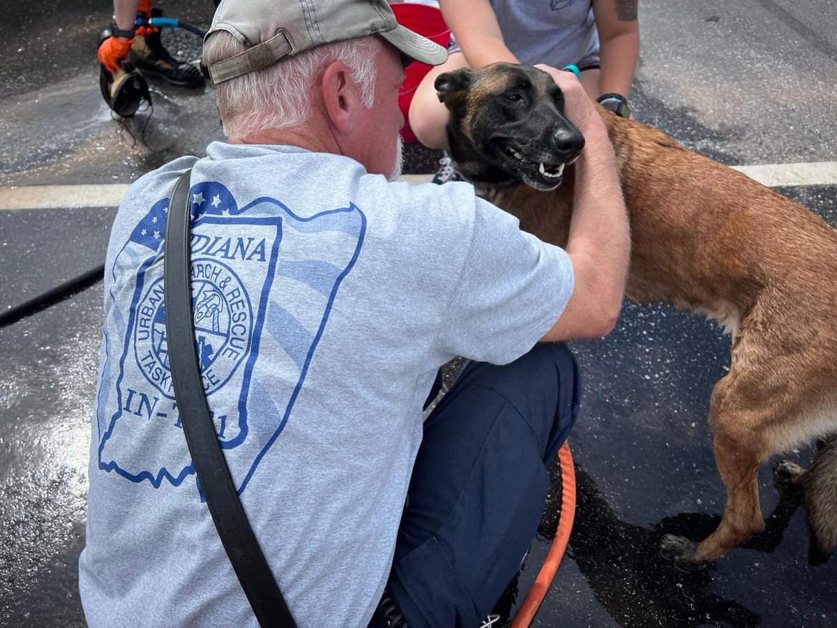 Meet our incredible Search and Rescue K-9 team members! These amazing dogs play a vital dual role in disaster response. They not only help locate missing persons but also provide comfort and support to those affected by the storm, including our own team. #Helene