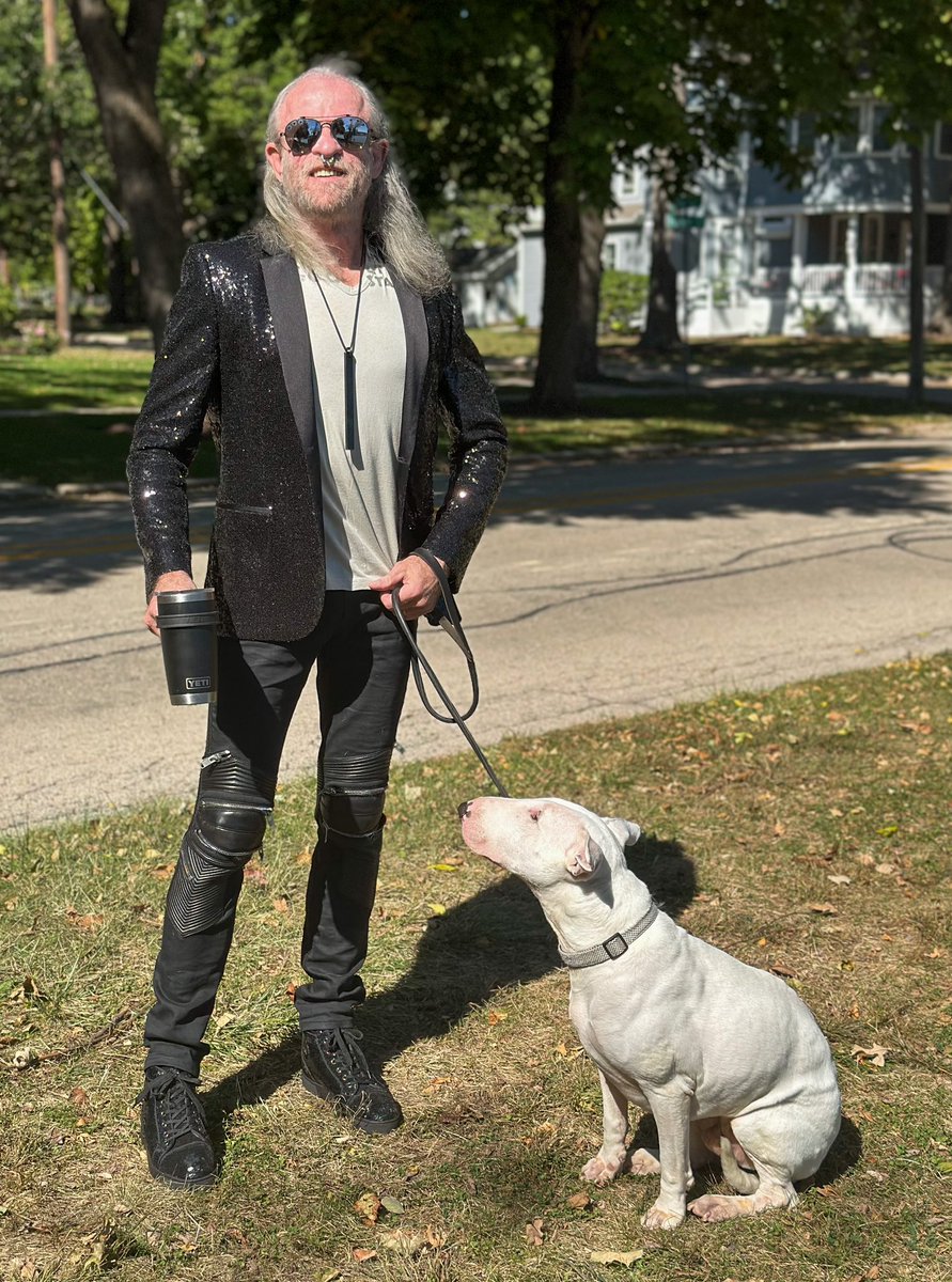 ml_hades's tweet photo. It is so nice to be down at the river on these beautiful days. #HediSlimane for #SaintLaurent sequin jacket &amp; denim and leather jeans with zipper detail #MaisonMargiela t-shirt #ChristianLouboutin sequin sneakers #RickOwens x #Partsof4 necklace #Givenchy sunglasses https://t.co/0uwngy7Zbr
