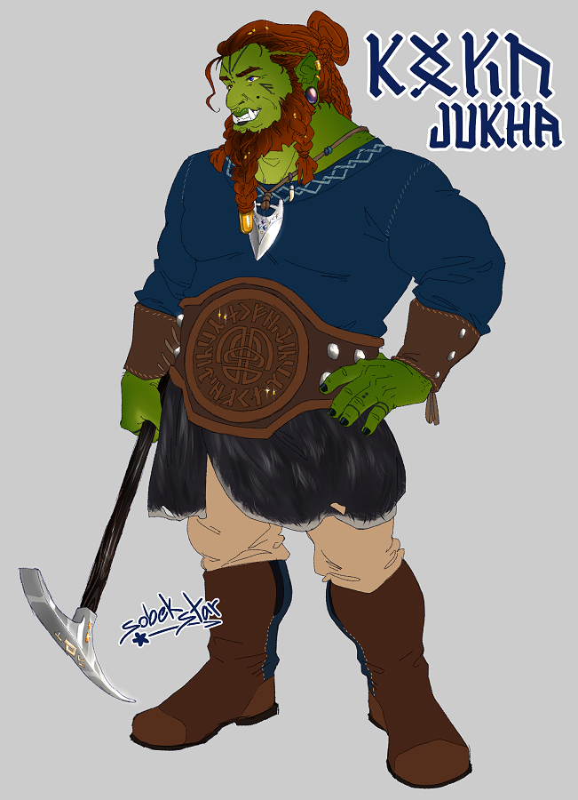 knksandcantrips's tweet photo. pspspsp can I interest anyone in an #orctober comm with your orc OC x my dude Jukha? he's half orc, half dwarf, bi and a switch baybeee (though i am best at drawing dudes) 
nsfw sketch, example attached  

$100, feel free to DM to grab or ask questions https://t.co/27pCQjrobk