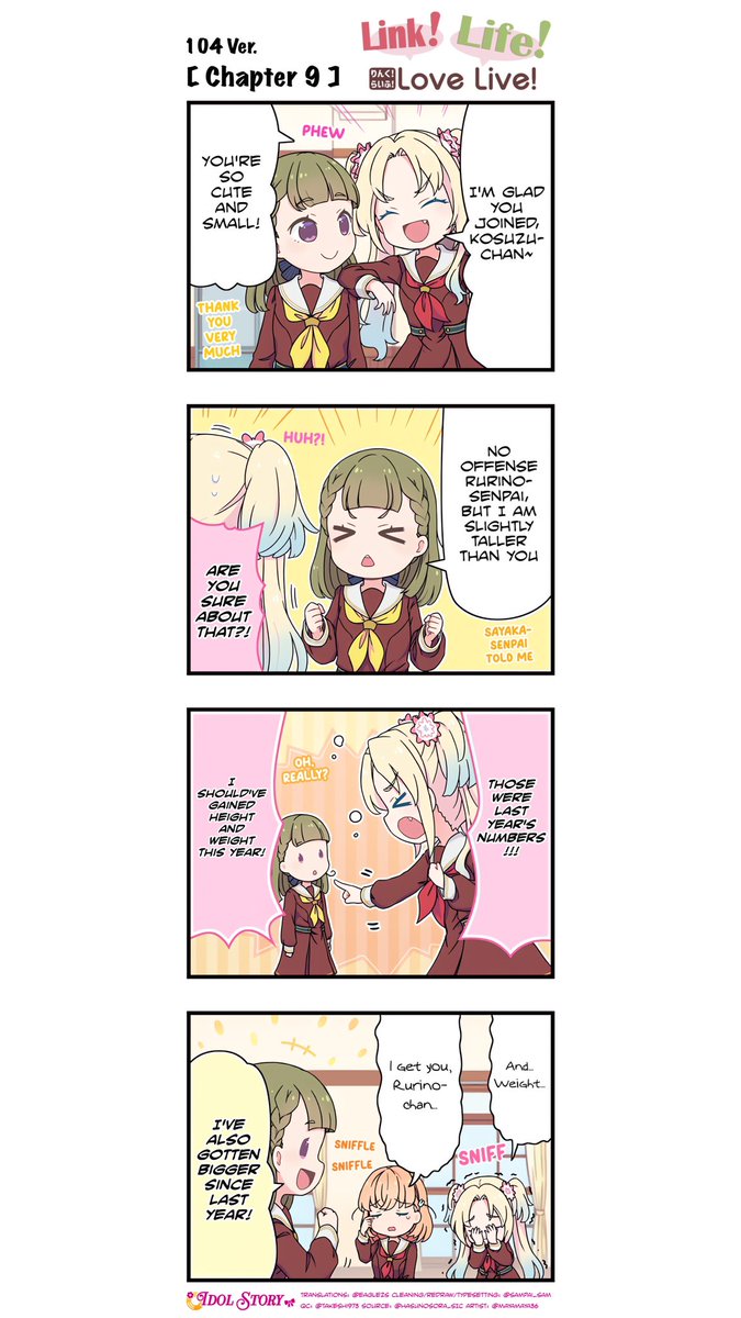 [Link! Like!] 💬Link! Life! Comic💬
🪷[104 Ver. Chapter 9]🪷

Growing up can sometimes be a harsh reality...

↓ JP ver. &amp; HQ EN ver. ↓
🌟 idol.st/comic/221/Link… 🌟

#LoveLive #蓮ノ空
#リンクラ #リンクラ4コマ