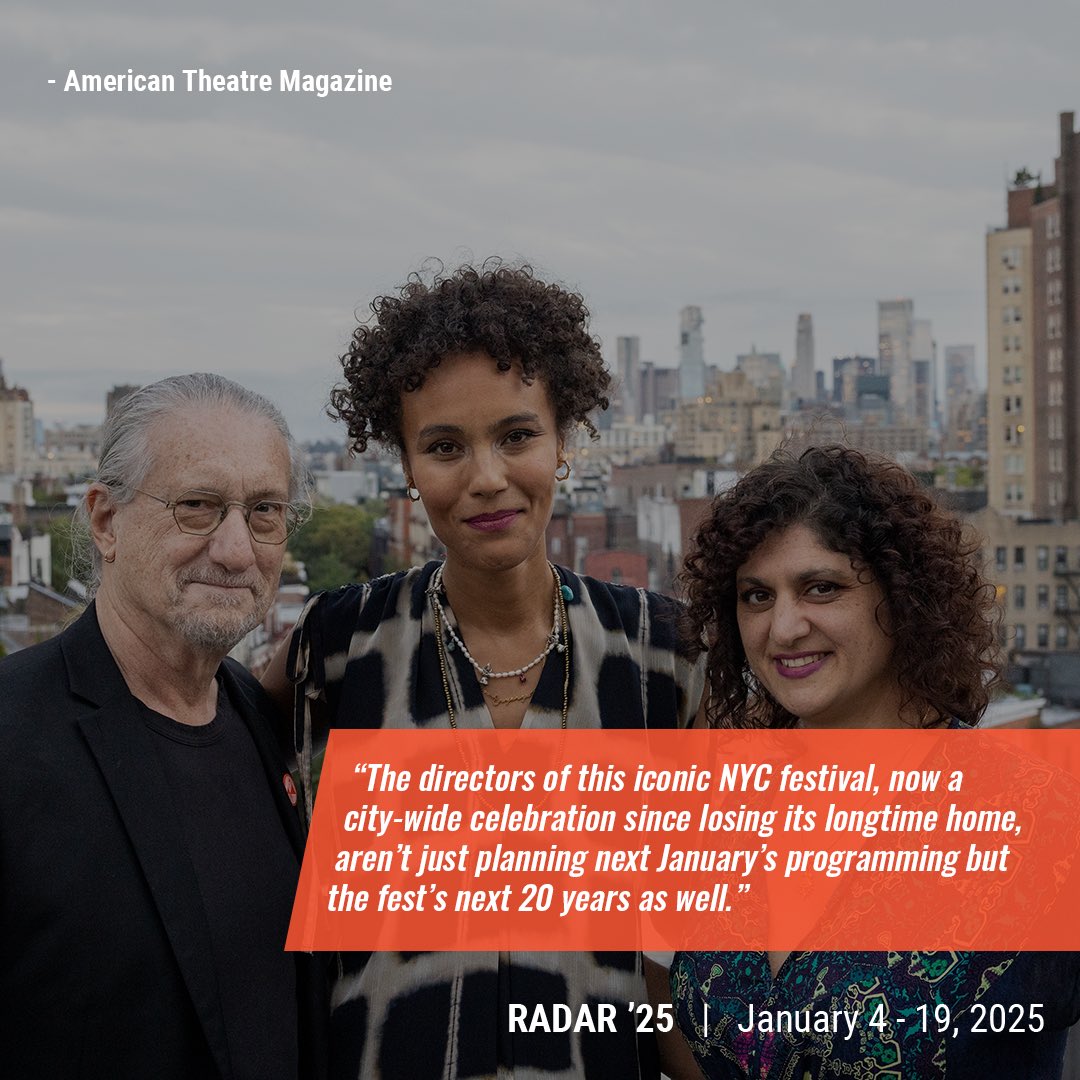Looking back and looking forward, our co-creative directors Mark Russell, Meropi Peponides, and Kaneza Schaal sat down to talk about renewing focus on international theater, expanding invitations into theater spaces, and previewing all that we have in store for you. #linkinbio.