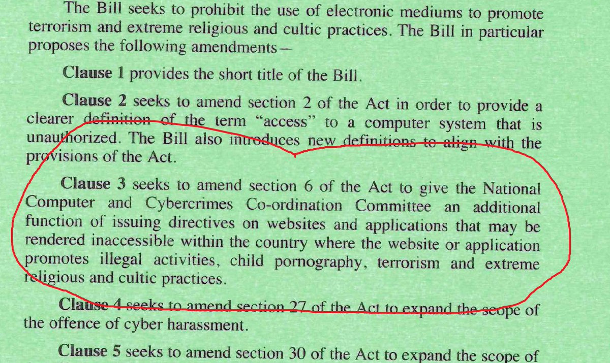 Ok so we are going here now are we...  2024 Amendment to the Computer Misuse and Cyber Crimes Act, grants NC4 new powers to issue demands to block (render inaccessible within the country) websites.  This surely is a Slippery slope to unfettered web censorship #Reject