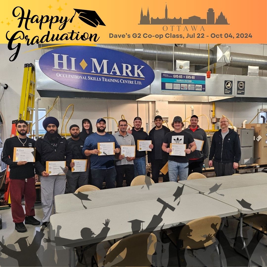 🎉Congrats to all students in instructor Dave's latest G2 co-op class at our Ottawa campus. 12 weeks of the co-op program has gone by so fast, good luck on the certification exam this Friday! Gas Tech 2 license will unlock tons of job opportunities in HVAC. Sky is the limit! ♾️