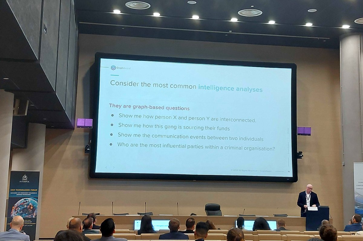 🌟Congrats to Dan Newland &amp; Adam Bednar at INTERPOL's New Technologies Forum in Singapore! Proud to share our expertise with INTERPOL.

Want a tailored session on practical application of graph powered fusion analysis? 

Look here: hubs.ly/Q02RWykN0