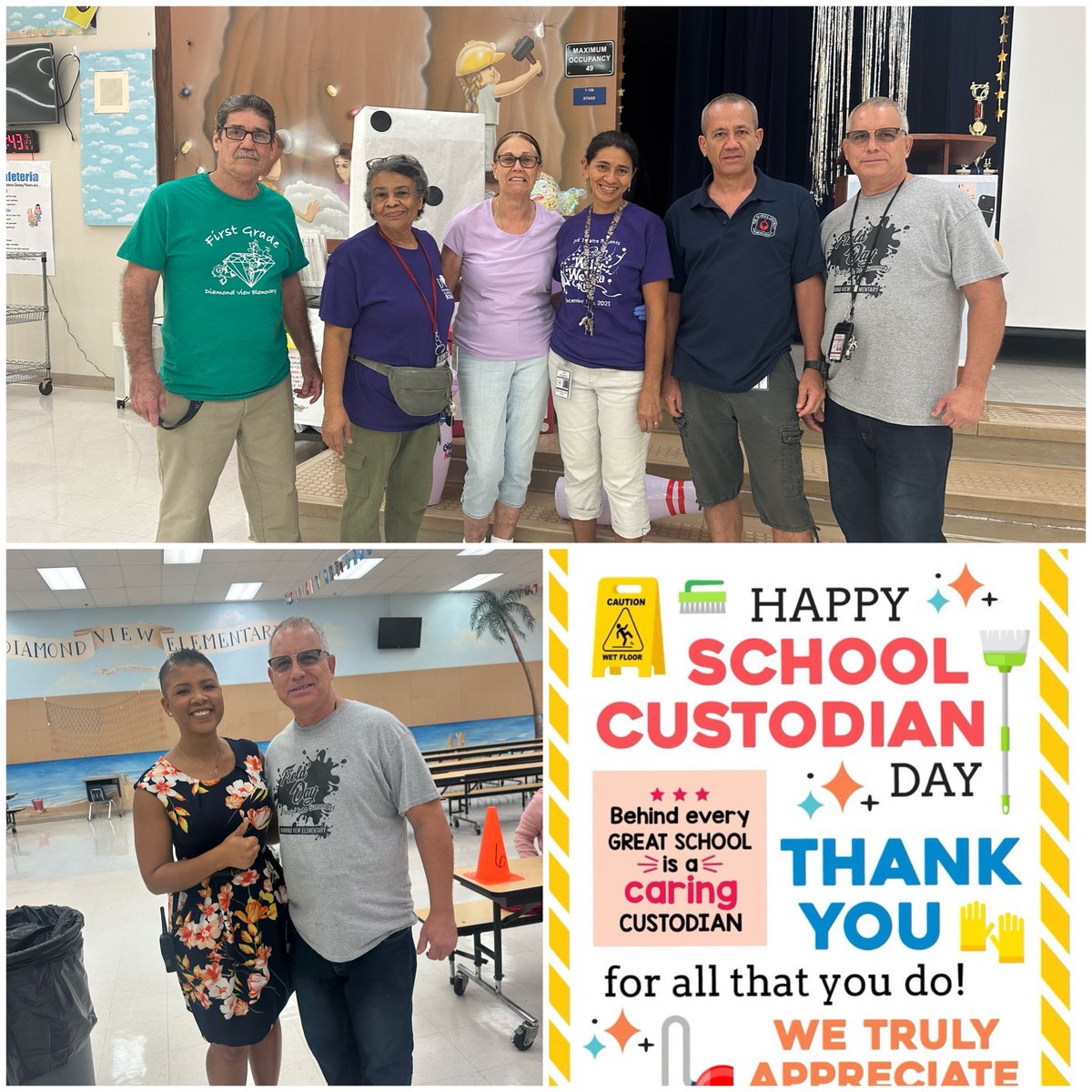 Kaitlyn Byrne-Mauro (@maurokaitlyn) on Twitter photo Our Custodians are “GameChangers” at our school each and every day! We are so appreciative of all you do!
#YouRock!💎🏆 Many Thanks to you all! <a href="/DVESPrincipal/">Carolyn Seal</a> Our Custodians are “GameChangers” at our school each and every day! We are so appreciative of all you do!
#YouRock!💎🏆 Many Thanks to you all! <a href="/DVESPrincipal/">Carolyn Seal</a>