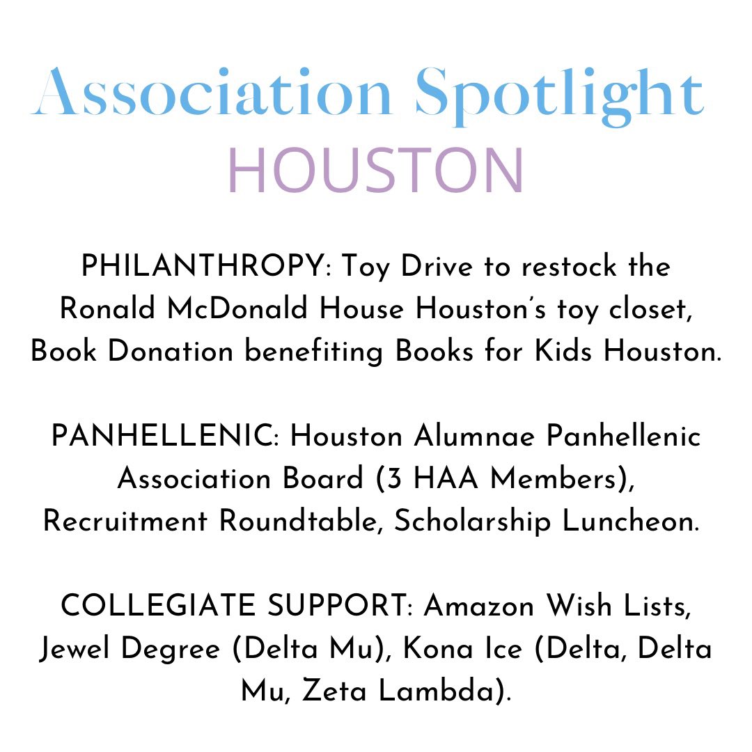 DallasADPi's tweet image. We will be highlighting our Texas alumnae associations throughout the next six months. This week we are featuring our Houston Alumnae Association.
 
#WLFEOWednesday #AlphaDeltaPi #ADPiAlumnae #ADPiTexasInitiative