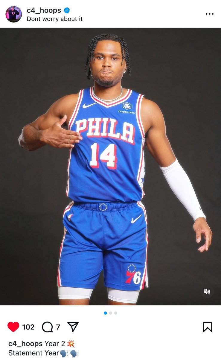 jacob_moreno_'s tweet image. Ricky Council IV called this season a statement year on his recent Instagram post👀

#Sixers