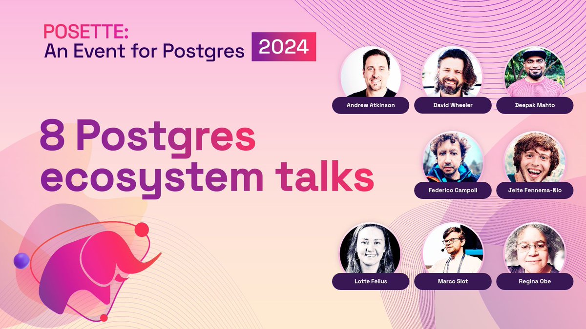 Check out this playlist of the #PostgreSQL Ecosystem talks from #PosetteConf 2024 and learn about SaaS on Rails, benchmarking, profiling, PostGIS, scaling, connection poolers, &amp; extensions 🐘
aka.ms/posette-2024-p…