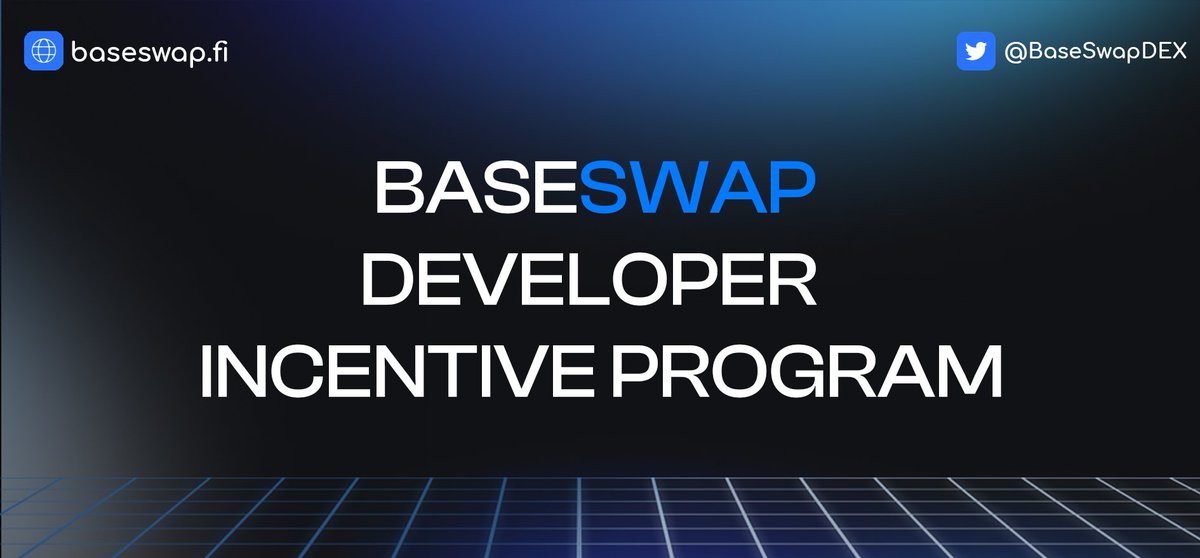 Ready to take your token launch to the next level? 🪙Create liquidity on BaseSwap and get paid in ETH from trading fees! 💵🫰
The #BaseSwap Developer Incentive is here to fuel your project’s growth.🚀 Contact us to get started.
#BuildOnBase