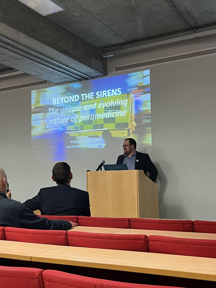John Gladwell ๐บ๐ฆ๐ป (@gladwell_jj) on Twitter photo Proud to have been present for <a href="/WilBroughton/">Prof. Will Broughton FCPara</a> Inaugural lecture as Professor of Paramedicine at @_BNUni. Driver of our profession, someone who has supported & pushed my own career and cares so much about the future of who we are and what it means to be a paramedic. Stay curious. Proud to have been present for <a href="/WilBroughton/">Prof. Will Broughton FCPara</a> Inaugural lecture as Professor of Paramedicine at @_BNUni. Driver of our profession, someone who has supported & pushed my own career and cares so much about the future of who we are and what it means to be a paramedic. Stay curious.