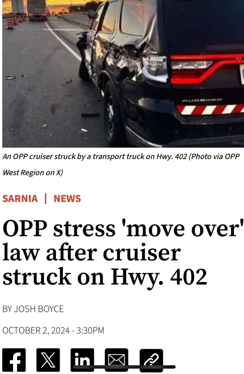 OPFFAHealth's tweet image. As #emergency responders who work on the roadways &amp;amp; highways across  #Ontario this is our workplace. When approaching a scene please #MoveOver. It’s the law &amp;amp; the right thing to do. @IAFFCanada @ONsafety @ONTatwork @opffa @OPP_HSD @PoliceAssocON @CUPEOntario