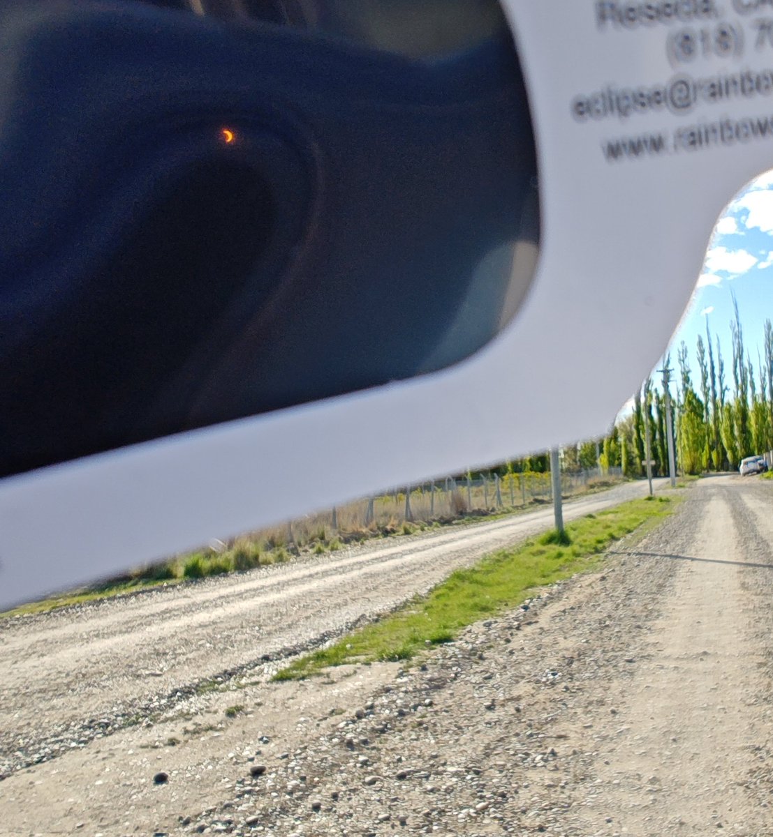 MaruOrtizTw's tweet image. ☀️🌑 Momento #Eclipse2024 desde #Trelew