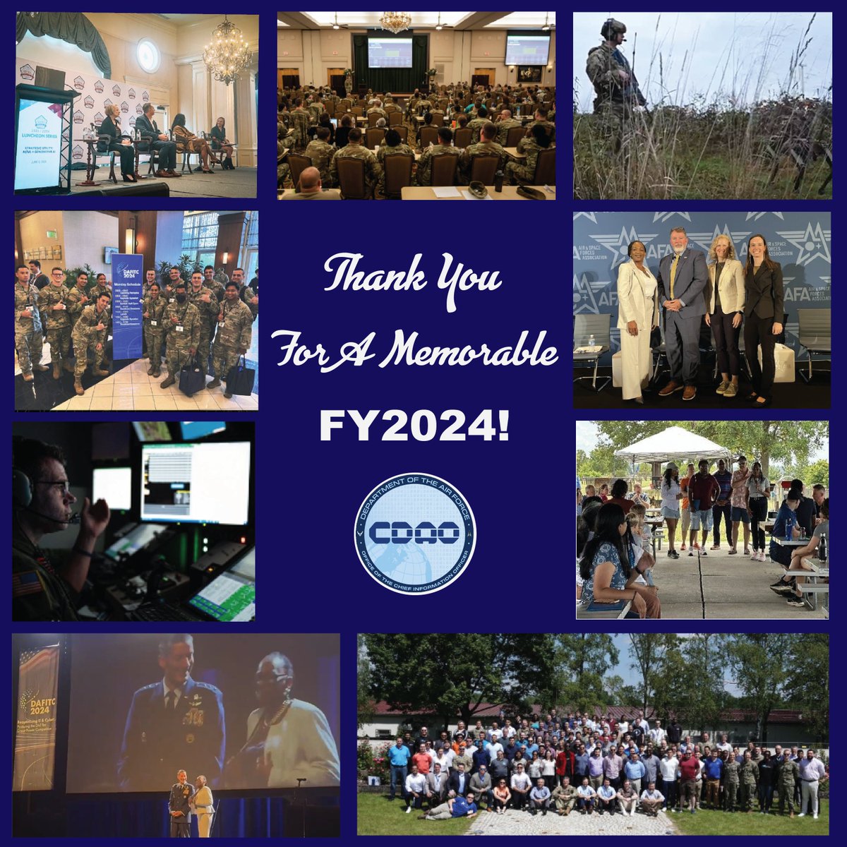 Air Force Chief Data and AI Office (@daf_cdao) on Twitter photo As FY24 comes to a close, the DAF CDAO reflects on a year of innovation, collaboration, and progress in harnessing data and AI for mission readiness. We thank everyone for their contributions and look forward to more advancements in FY25.
#Innovation #Collaboration #Progress As FY24 comes to a close, the DAF CDAO reflects on a year of innovation, collaboration, and progress in harnessing data and AI for mission readiness. We thank everyone for their contributions and look forward to more advancements in FY25.
#Innovation #Collaboration #Progress