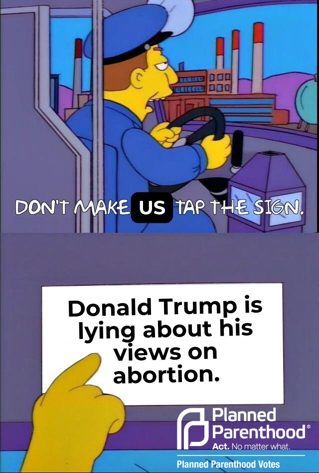 PPact's tweet photo. Ranting in all caps doesn’t make it true. 🙄

We can’t trust Donald Trump to protect our reproductive freedom. https://t.co/VajaygltPf