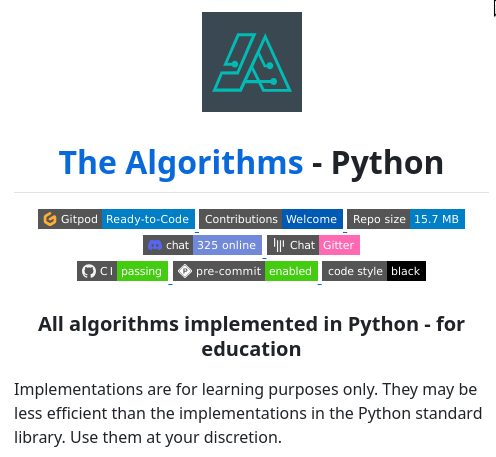 "All Algorithms implemented in Python"