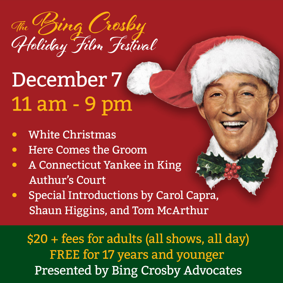 BingTheater's tweet image. Just in case you missed it, The Bing Crosby Holiday Film Fest is on December 7th! Celebrate Bing's legacy at the historic Bing Crosby Theater. Get tickets now: bit.ly/241207BC 
#BingCrosbyHistory #spokanefilmfestival #SpIFF