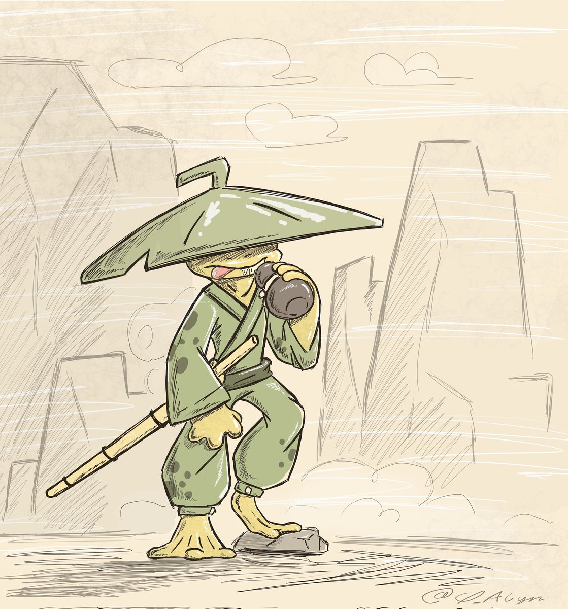 CD_Alyn's tweet photo. A drawing I made for #CharacterDesignChallenge with the theme of Frog Fighter.

#characterdesign #originalcharacterart
#frog #amphibian #amphibia #Cartoon #digitalart #anthropomorphic #Cartooncharacter https://t.co/20RJbxBqmM