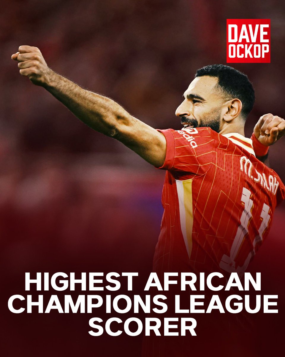 DaveOCKOP's tweet image. 🚨 NEW RECORD: Mohamed Salah is now the highest ever African goal scorer in the Champions League with 45 goals.