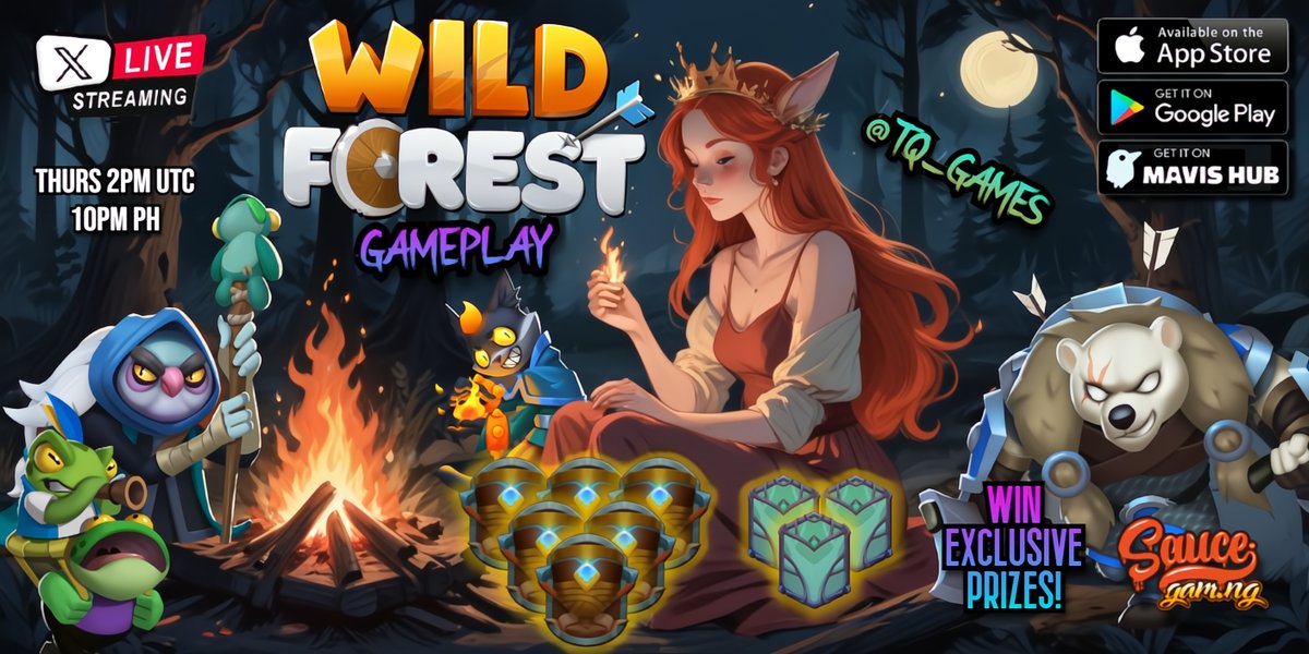 TQ_Games's tweet photo. do you feel that breeze?🌕
time to light the signal fire warrior🔥
something wild is coming...🌲🌲

📅 Thurs 2pm UTC / 10pm PH
📍X Live stream🎥

@playwildforest is FREE to play on MOBILE & PC!📱💻
Been playing but want to win & level up your units?

🎁Like, RP & Tag a gamer (more tags, more chances)
🔔 Bell up on @TQ_Games for the stream later!

Draw in 24 hrs, 3 names drawn live later, 6 surprise gifts for the supporters, with 9 pack winners total!🔥

See you on #TQsauce stream sweaty!
Power to the Gamers!