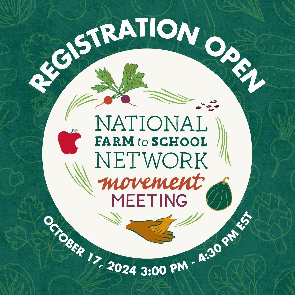 We are hosting our annual Movement Meeting on Oct 17! This event is FREE and open to the public, and is a fantastic opportunity for both newcomers and long-time farm to school &amp; ECE advocates to celebrate, learn, and connect. 🌱 

🙌 Register here: bit.ly/movementmeetin…