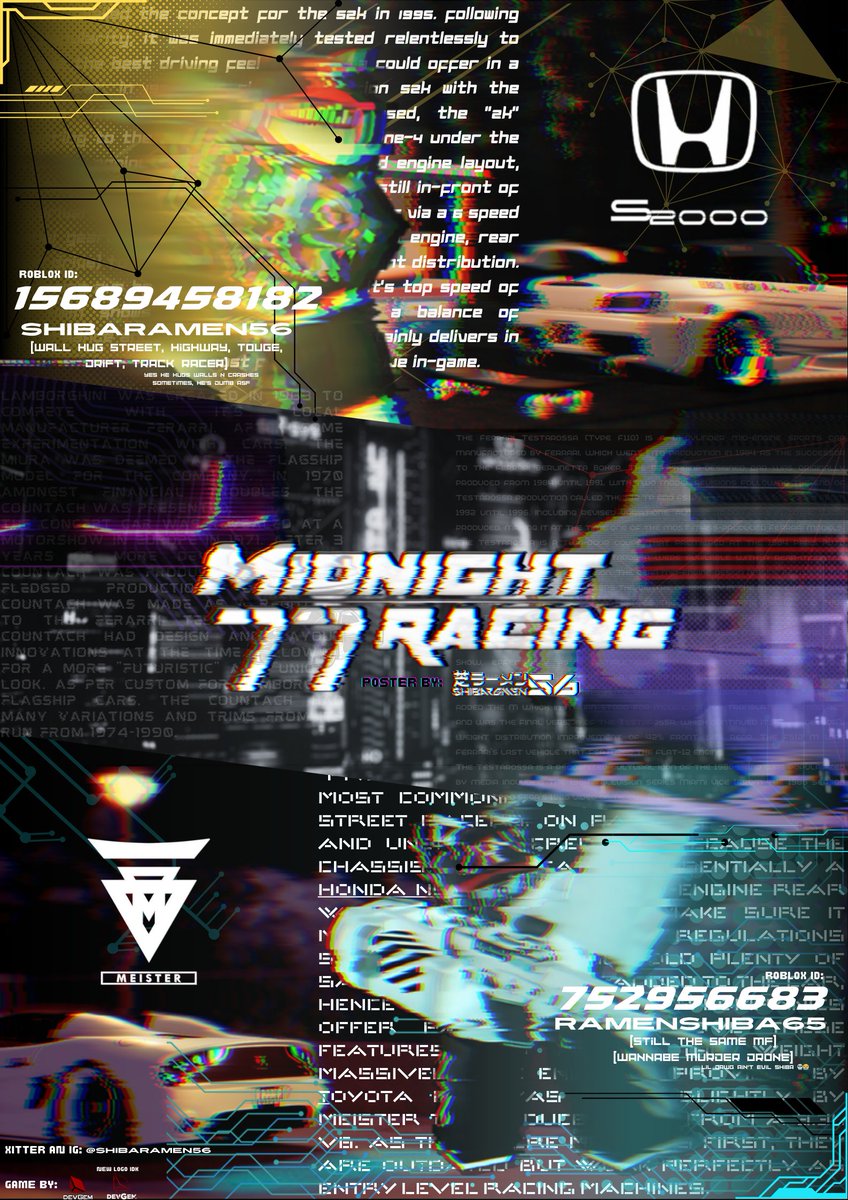 ShibaRamen56's tweet photo. #MidnightRacingTokyo #MediaOfTheWeek
#Roblox https://t.co/OJFTaugZab