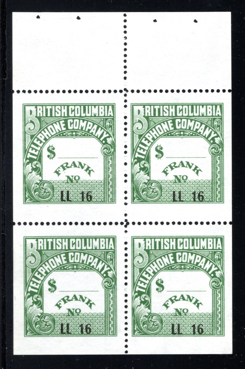 Revenue_Stamps's tweet photo. Check out our BCT41, MNH, NGAI, 1946, green, "LL", Scarce, fresh, BC Telephone Franks, Canada at https://t.co/bP0Yig5EXR
#checkitout https://t.co/Rv5MBPUVfn
