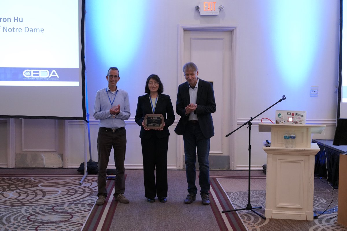 AcmSigbed's tweet image. Congratulations to Prof Sharon Hu from University of Notre Dame, for the Outstanding Service Award!