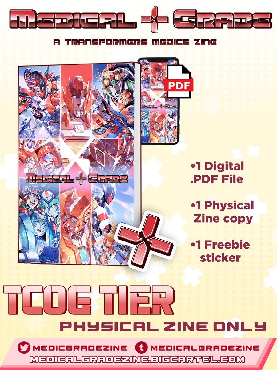 medicgradezine's tweet photo. PRE-ORDERS ARE NOW LIVE!🚑

Pre-orders will run from Oct 2 til Nov 25

Here are all the options available for buying the Medical Grade Zine!  All profits will be donated to Doctors Without Borders.

There are also stretch goal merch to unlock, see in 🧵

🛒https://t.co/Z7KKOsCxfd https://t.co/hUsgIuHKVn