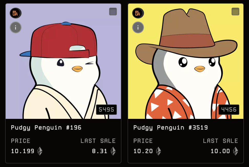 The fact that these two clean Pengs are on the floor is wild AF. Dope pfps for anyone looking to enter the huddle...