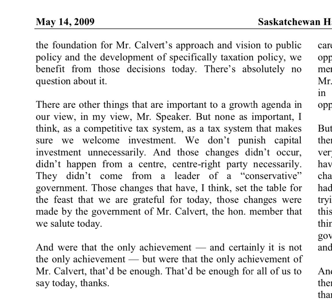 Here’s you praising the NDP for setting you up fiscally and economically, and praising their record on taxes and economic growth. 

If we’re going to be using Hansard, we’re going to be using Hansard. #skpoli 

I’ll take your 2009 word for who I should vote for this year Brad.