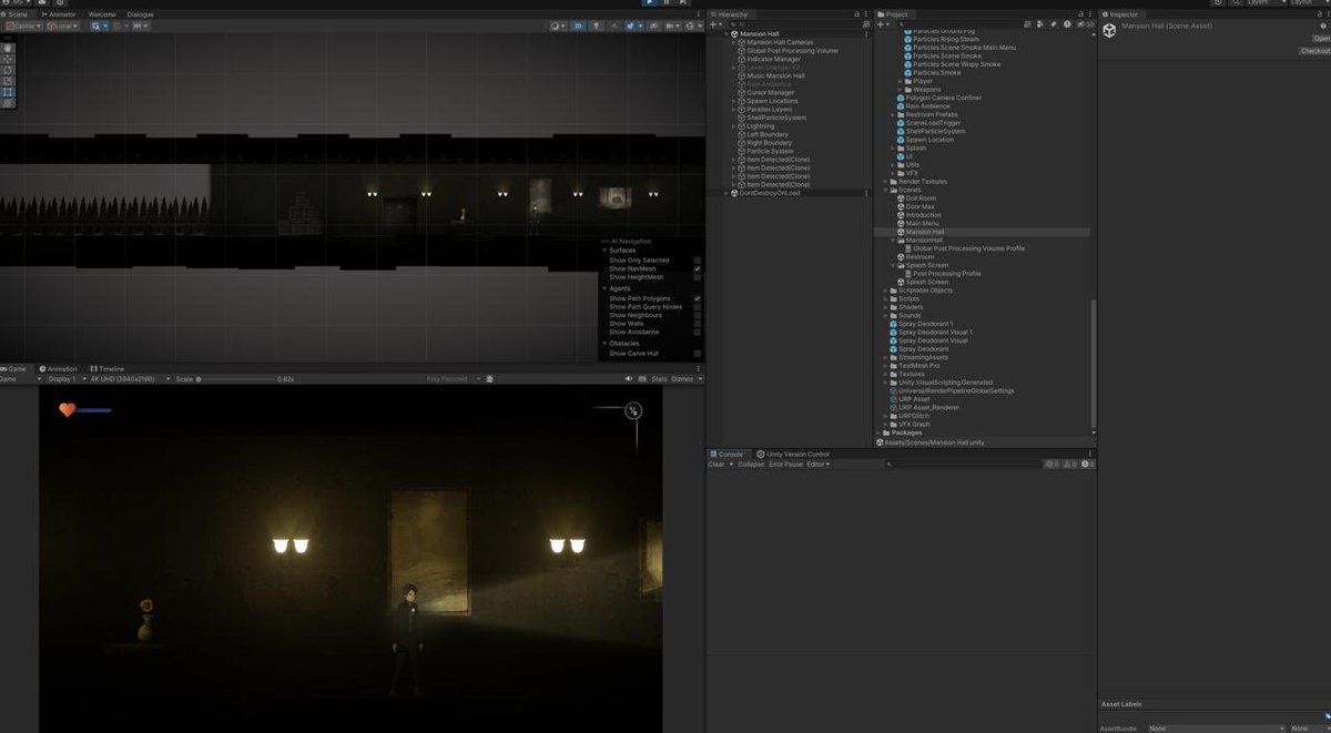 I’m really happy to be able to continue my game after a long time without laptop (mine was broken, unfortunately)

Thanks a lot for sticking around, I know it's been a while since my last post; but now I'm going to start showing my work again!
#insidethemansion #indiedev #horror