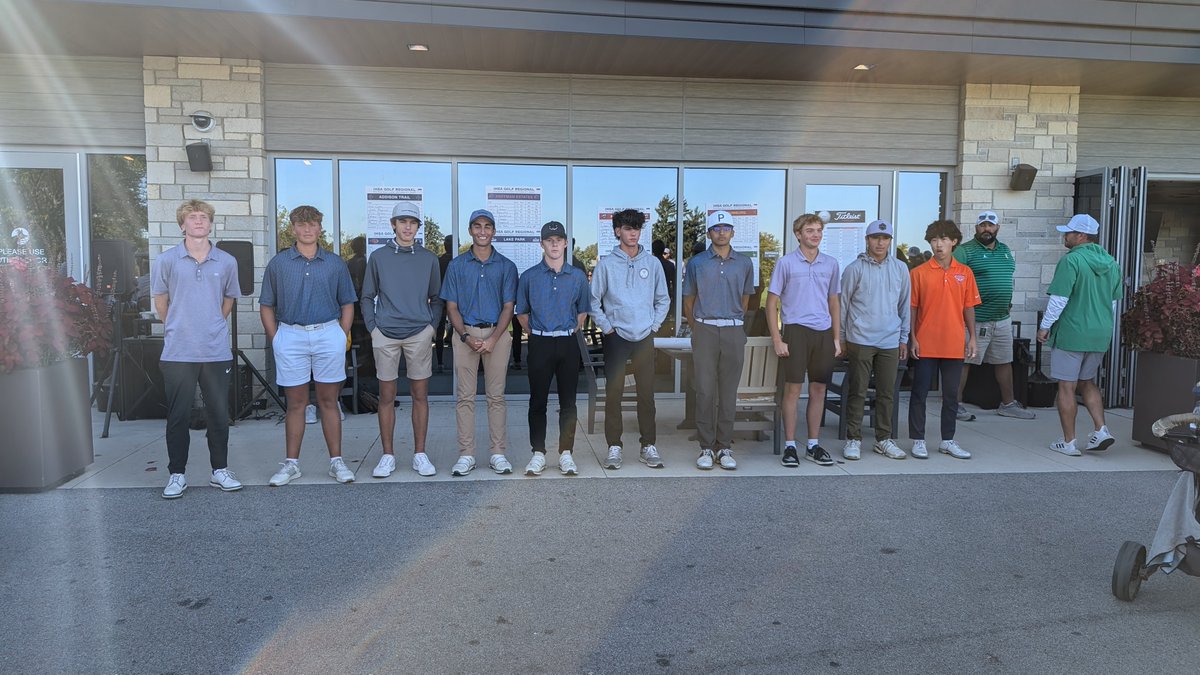 LPLancersBGolf's tweet photo. Congratulations to the Lake Park Boys Golf team for qualifying 5 players to next week's IHSA Sectionals tournament.  Great job! https://t.co/FdX29cJkXS