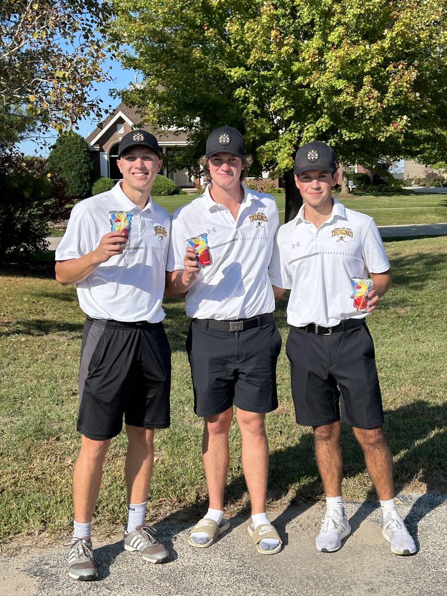 Earning Birdie Juice at today’s IHSA Lockport Regional Tournament at Nettle Creek were Leo Zumpano  (holes 10 &amp; 16), Brady Pisarik (hole 10), and Aidan Penoyer (hole 13)