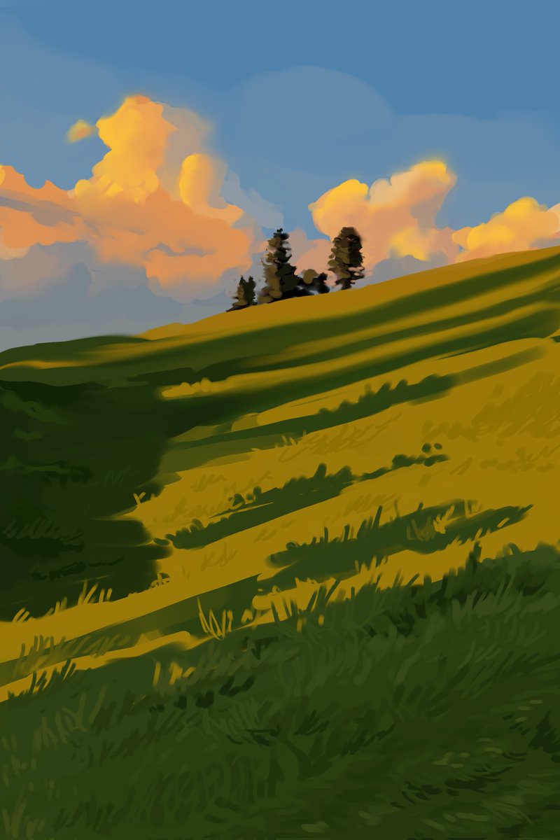FortunateBloom's tweet photo. A couple landscape studies I had sitting around. Almost forgot I had these! https://t.co/W1oUK9ILUL