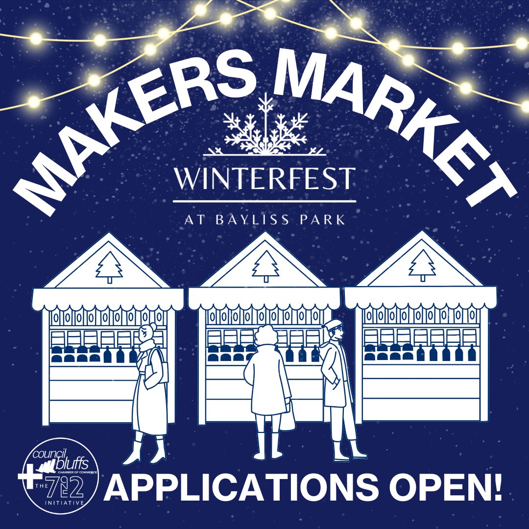 712Initiative's tweet image. Ho, ho, hold onto your mittens! 
Winterfest Makers Market is back and vendor applications are OPEN! Get ready to sleigh the competition and show off your crafty creations at one of the most magical events in Council Bluffs!
Apply today: marketspread.com/market/25015/c…