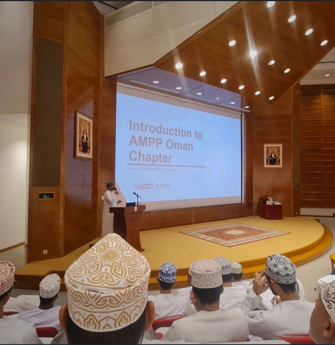 NACE_Muscat's tweet photo. AMPP Oman Chapter Conducted a workshop yesterday in SQU, highlighting the key benfit of student membership and spreading knowledge of corrosion by presenting multiple interesting topics. The event was attended by more than 300 students! @AmppOrg https://t.co/7hLKDeFb8q