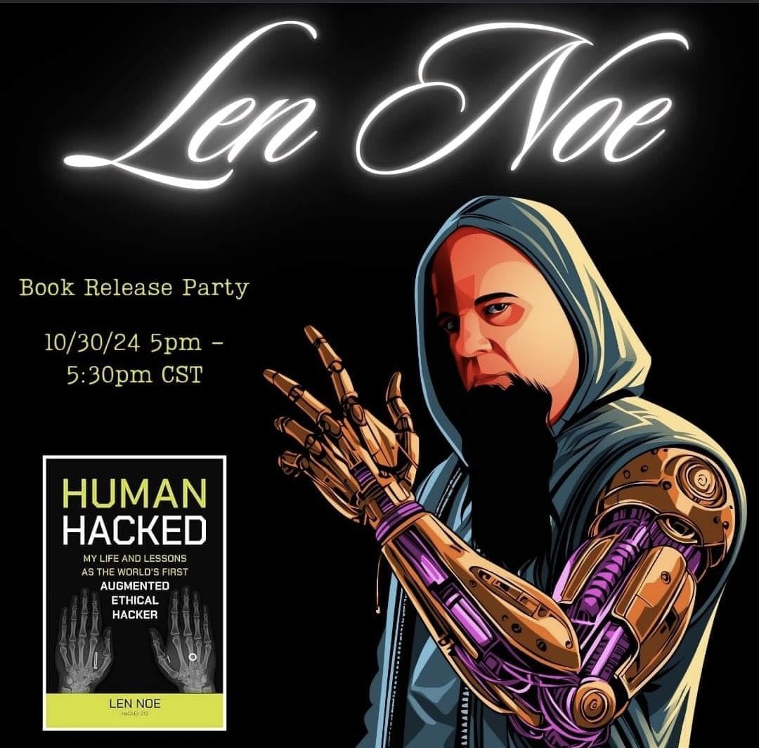 K1N0SA's tweet photo. Totally stoked for Len Noe's new book which will be out soon 'Human Hacked'! A must-read for cybersecurity pros & enthusiasts!! #HumanHacked #Cybersecurity #BookLovers #mustread https://t.co/I8SUTLkqEw