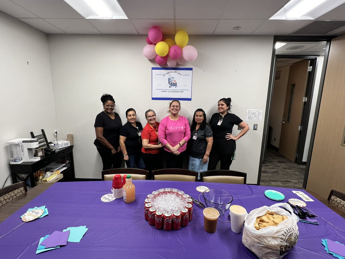 Thank you so much to our Labay custodial staff for all you do! It was fun to celebrate you all this afternoon!
And thank you <a href="/RomerosOriginal/">Romero's Las Brazas</a> for providing yummy snacks for our celebration!
<a href="/CyFairISD/">Cypress-Fairbanks ISD</a>