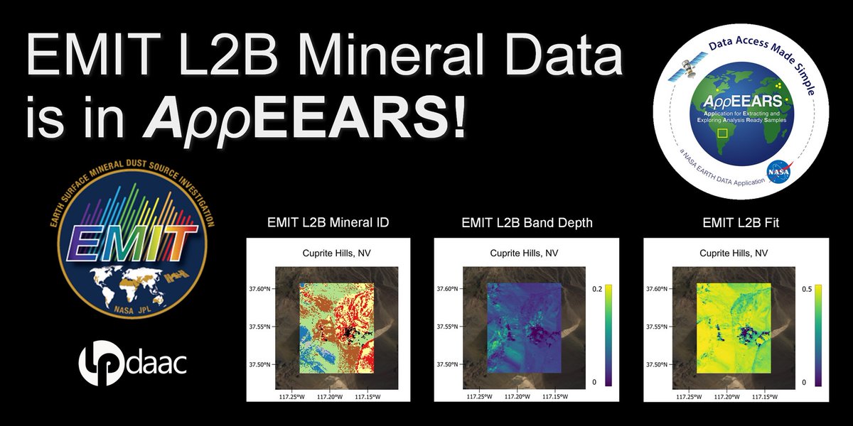 NASAEarthData's tweet image. NASA’s Application for Extracting and Exploring Analysis Ready Samples #AppEEARS now supports point-and-area based data sampling requests for mineral data from the @NASAJPL EMIT mission! #LPDAAC #NASAEMIT

Get started at: appeears.earthdatacloud.nasa.gov