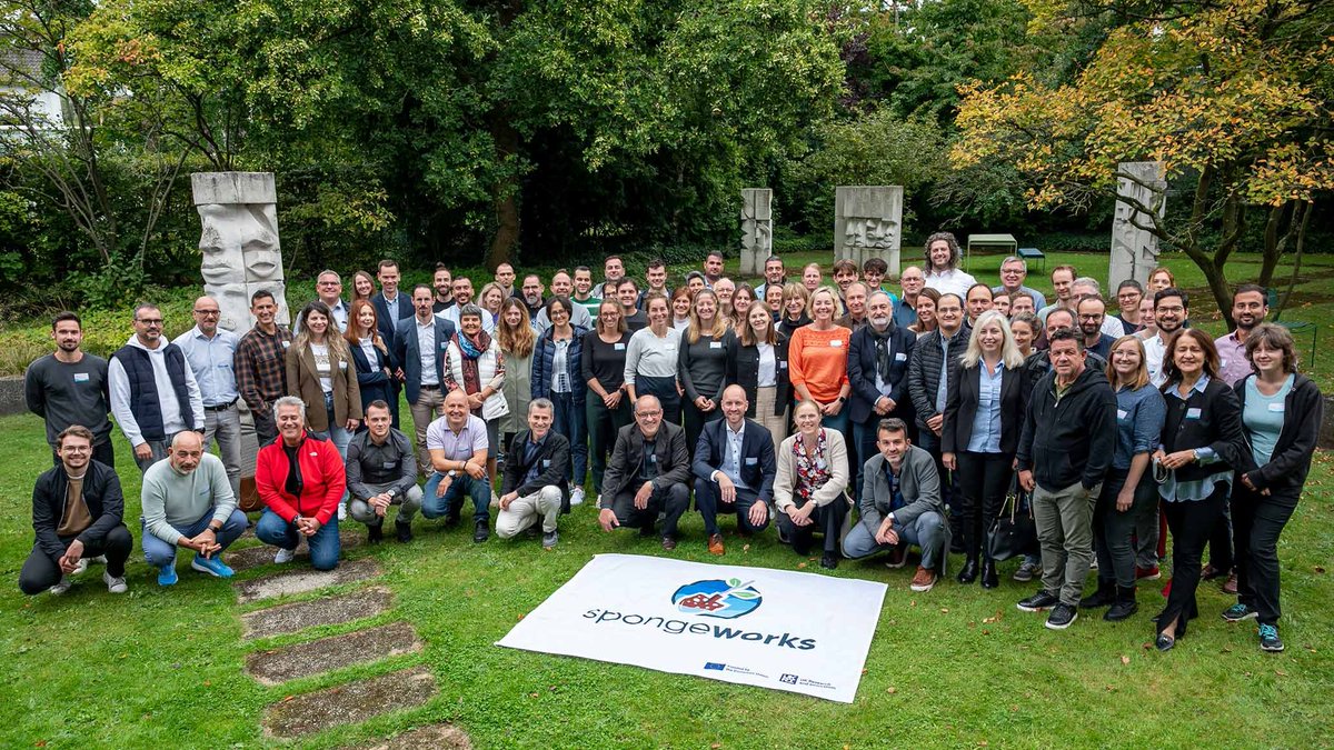 DrChrAlbert's tweet photo. @SpongeWorksEU  has started! We will address floods, droughts and biodiversity decline by demonstrating approaches to increase water retention through investigating, planning and implementing sponge landscapes in 3 large demonstrators in 🇪🇺.  Details: 👉https://t.co/OQb1tGMdyu https://t.co/xiap6VMkoZ