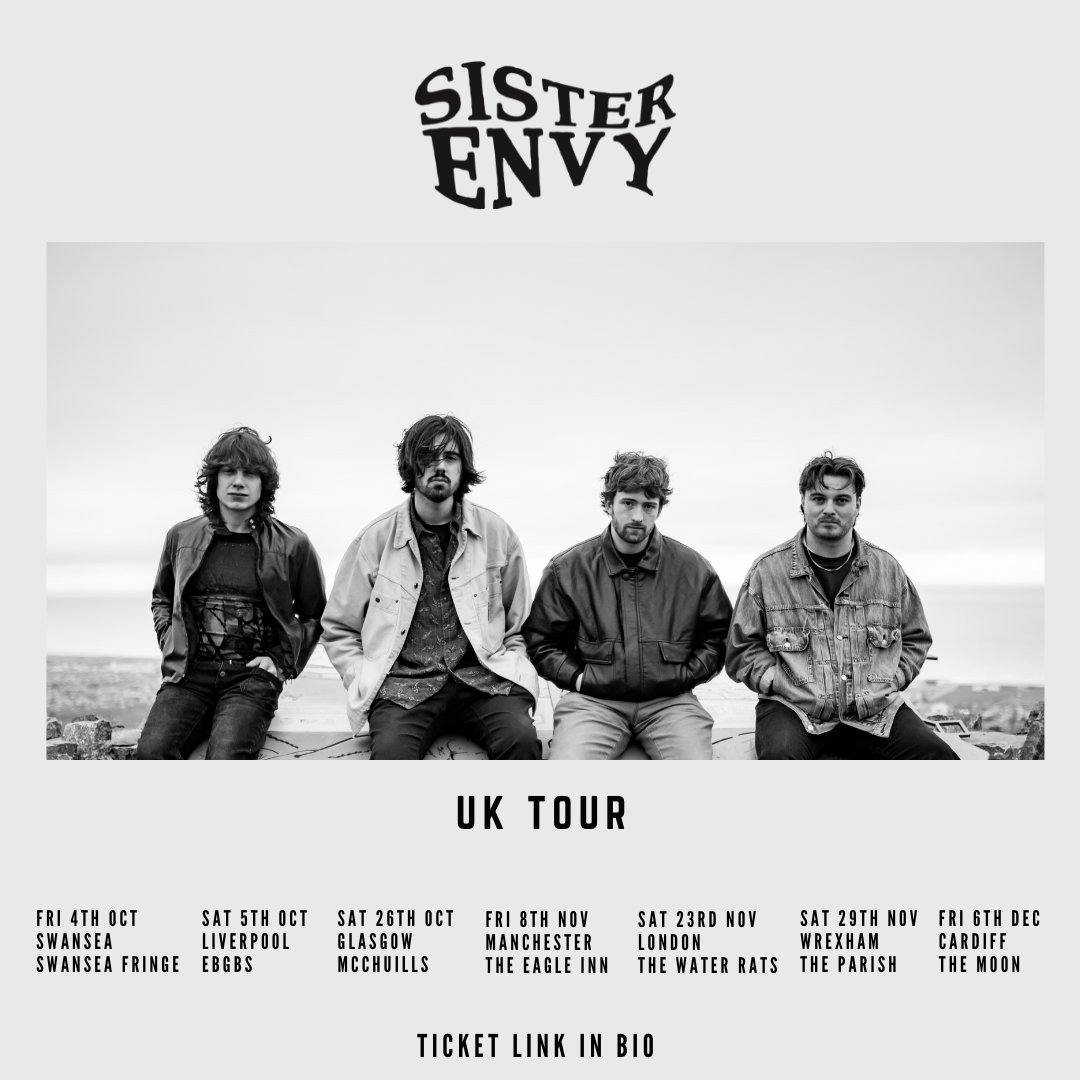 Sister Envy (@sisterenvyband) on Twitter photo ‼️ Tour Dates 2024 ‼️
We're back on tour this weekend coming to Swansea <a href="/FringeSwansea/">The Swansea Fringe</a> <a href="/TheBunkhouseSA1/">The Bunkhouse Swansea</a> & Liverpool <a href="/ebgbsliverpool/">E.B.G.B.S</a>
We've also just added a Manchester date at <a href="/EagleInnSalford/">The Eagle Inn</a>
See you soon 😊
linktr.ee/sisterenvyband ‼️ Tour Dates 2024 ‼️
We're back on tour this weekend coming to Swansea <a href="/FringeSwansea/">The Swansea Fringe</a> <a href="/TheBunkhouseSA1/">The Bunkhouse Swansea</a> & Liverpool <a href="/ebgbsliverpool/">E.B.G.B.S</a>
We've also just added a Manchester date at <a href="/EagleInnSalford/">The Eagle Inn</a>
See you soon 😊
linktr.ee/sisterenvyband