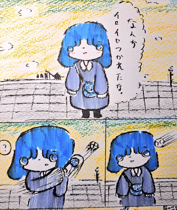 なんもなくてスッキリしてて素朴な感じのある風景、空間とかすきなんですよ♪
もしくはいろいろあるけど、他は何もないとか!
だから良く描いている♪

#イラスト
#作品を載せて自分の作品を知ってもらおう
#作品
#ペン画
#可愛い
#製鉄の妖精 