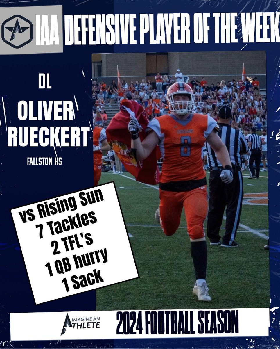 AthleteImagine's tweet image. ⭐️⭐️’s week 3️⃣
@corey_c11 
@OliverRueckert1 
#theeIAAway #hsfootball #playeroftheweek
