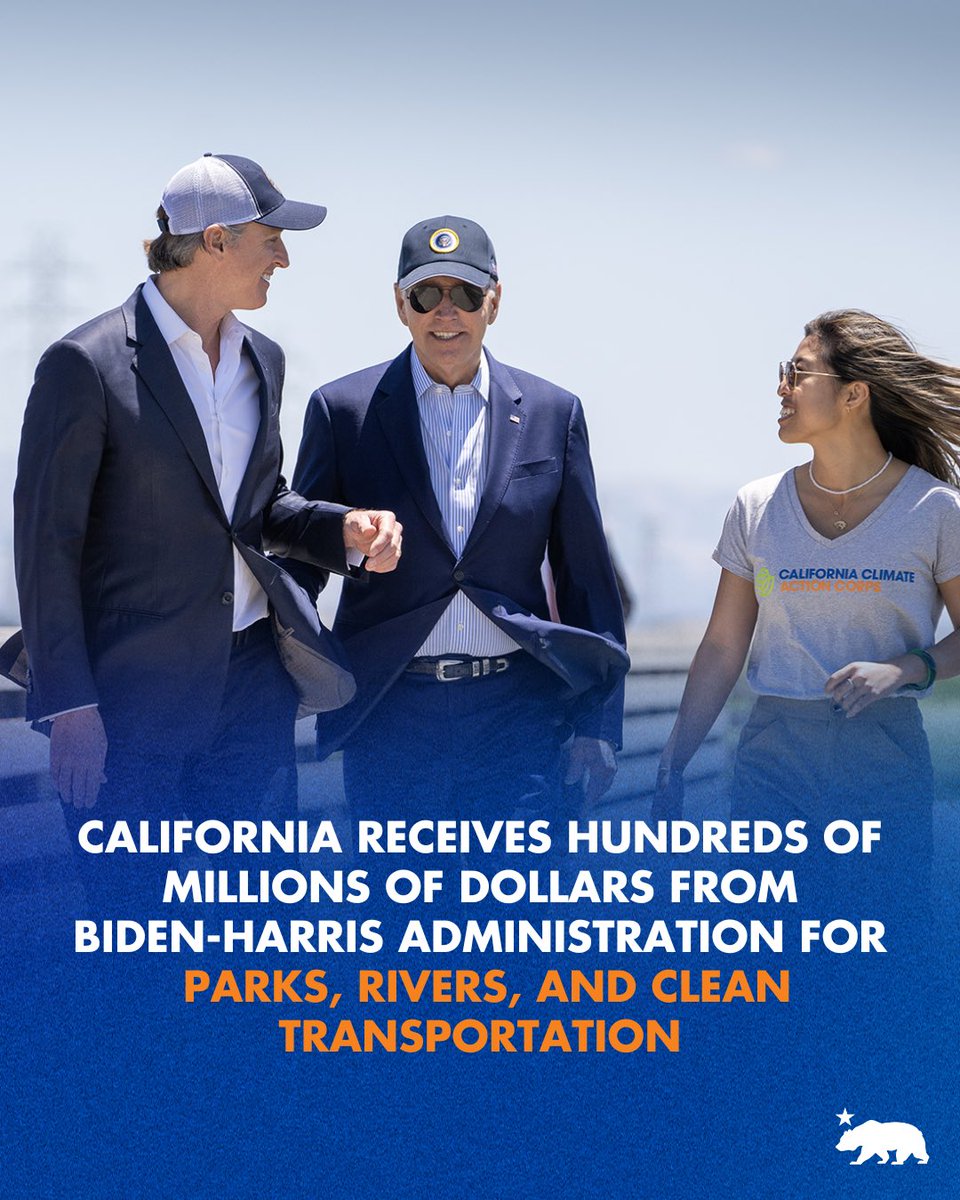 Governor Gavin Newsom (@cagovernor) on Twitter photo California just received $360M from the Biden-Harris Administration to restore habitats, improve parks, and invest in <a href="/CaHSRA/">CA High-Speed Rail 🚄💨</a> & highways across the state.
These historic federal investments will help benefit communities and protect our natural world.
🔗 Read more: California just received $360M from the Biden-Harris Administration to restore habitats, improve parks, and invest in <a href="/CaHSRA/">CA High-Speed Rail 🚄💨</a> & highways across the state.
These historic federal investments will help benefit communities and protect our natural world.
🔗 Read more: