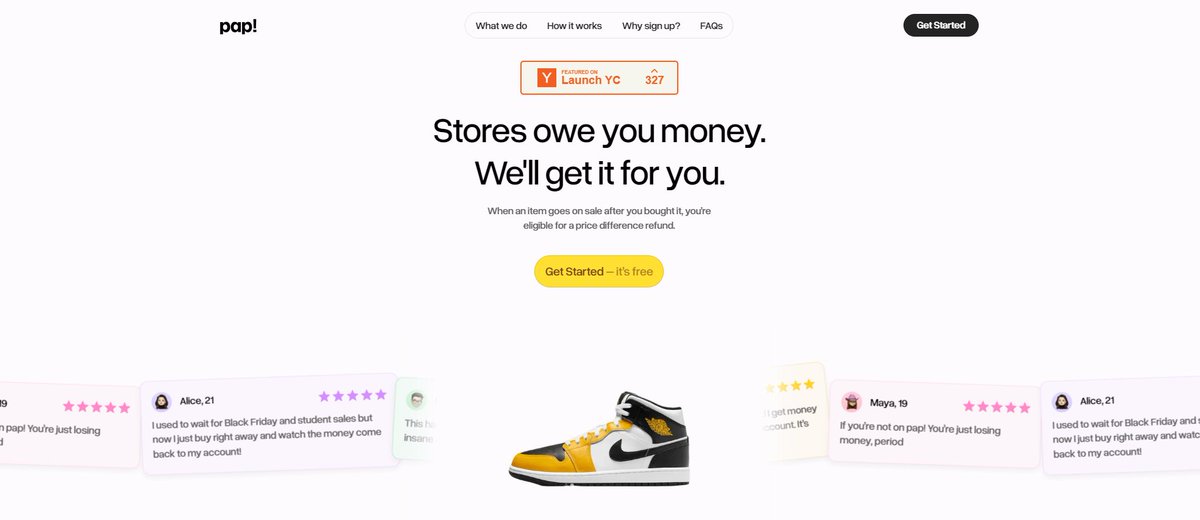🚀<a href="/joinpapnow/">joinpap</a> launched! Automatic Refunds for Consumers

"pap! automates refunds for consumers when they shop, fly, travel, subscribe… and live"

🌐 joinpap.com

🤖 pap! is building AI that connects to your email inbox to: scan your e-receipts, identify opportunities