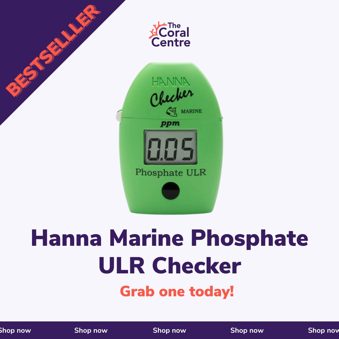 Measuring phosphate levels is crucial for a healthy aquarium, and the Hanna Marine Phosphate ULR Checker makes it simple and cost-effective, with ultra-low range accuracy (0.00 - 0.90 ppm). 

🛒 Shop Now: heyor.ca/mWZI0k