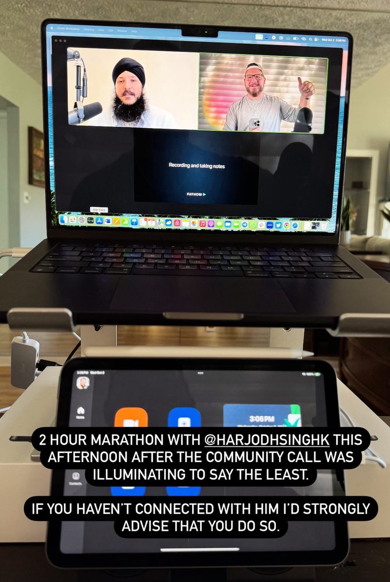 harm_to_table's tweet image. 2 solid hours of real, intentional conversation w/ @khalsacloser this afternoon after we hopped off of the @serialsales call.

Tons of insight. If you haven’t had the chance to speak with him 1-on-1 you should reach out; he’s truly an anomaly in our space.

Came to me as his…